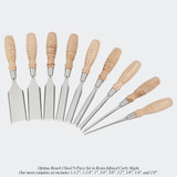 Blue Spruce Toolworks BCH114STSSNCM Bench Chisel, 1-1/4 (1.250), 31.8MM, Ss Ferrule, Standard, Curly Maple Handle