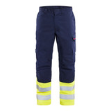 Blaklader FR Visibility Pant - Navy blue/Yellow Hi-viz - Waist Size: 32 - Inseam: 28"