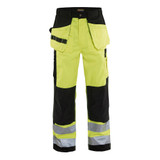 Blaklader Hi-Vis Work Pants - Yellow Hi-viz/Black - Waist Size: 38 - Inseam: 32"
