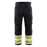 Blaklader Visibility Ripstop Pants - Black/Yellow Hi-viz - Waist Size: 38 - Inseam: 30