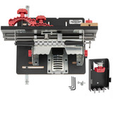 Woodpeckers Adjusta-Joint Box Joint Sled, includes 2 Knuckle Clamps, 3 Index Pins, 2 Sacrificial Subfence & Rack-It