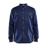 Blaklader FR Button-Up Shirt - Navy Blue - Size: M