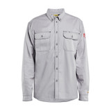 Blaklader FR Button-Up Shirt - Light Grey - Size: L