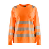 Blaklader Women's Hi-Vis Long Sleeve T-shirt - Orange - Size: XXXL