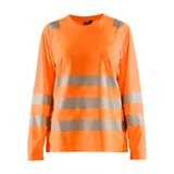 Blaklader Women's Hi-Vis Long Sleeve T-shirt - Orange - Size: S