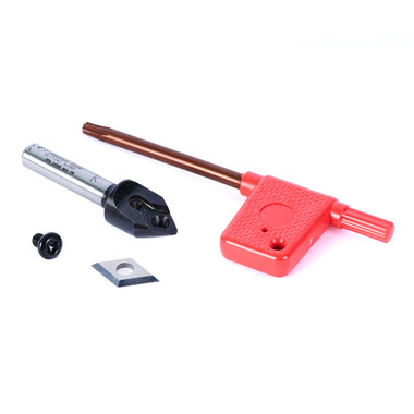 Amana Tool RC-1147 Inserto ranura en V 60 Deg x 21/64 CH x 1/4 Pulgada SHK Fresa CNC