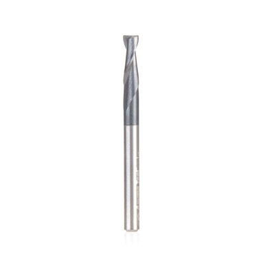 Amana Tool 51674 SC Spiral for Steel, Stainless Steel & Non Ferrous Metal with AlTiN Coating 2-Flute x 1/8 D x 3/8 CH x 1/8 SHK x 1-1/2 Inch Long Up-Cut Router Bit / 45 Deg Corner Chamfer End Mill