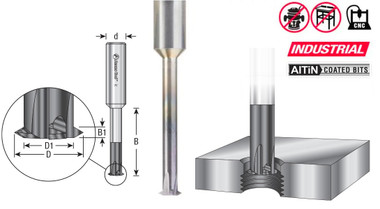 Fraise à fileter CNC en carbure monobloc revêtue d'AlTiN pour l'acier, l'acier inoxydable, le titane et la fonte