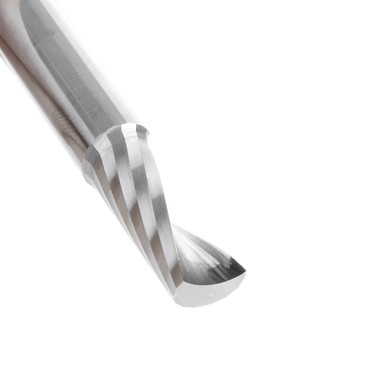 Amana Tool 51844 CNC SC Spiral O Single Flute, Corte de Aluminio 3/8 D x 7/8 CH x 3/8 SHK x 2-1/2 Pulgadas de Largo Broca para Fresadora con Acabado Espejo