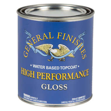 General Finishes High Performance Water Based Topcoat, Gloss, 1 Quart