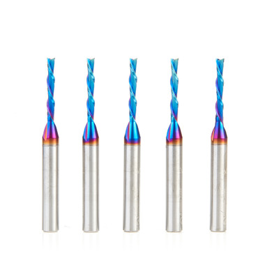 46225-K-5 5 Pack Solid Carbide Spektra™ Extreme Tool Life Coated Spiral Plunge 1/8 Dia x 13/16 x 1/4 Inch Shank
