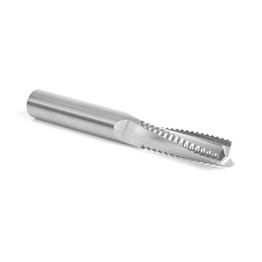 Herramienta Amana 46124 Rompevirutas de carburo sólido en espiral de 3 filos 1/2 D x 1-5/8 CH x 1/2 SHK x 3-1/2 pulgadas de largo de corte ascendente
