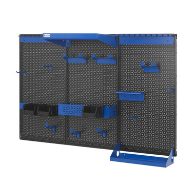 OmniWall 3 Panel OmniWall Kit- Panel Color: Black Accessory Color: Blue