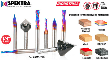 ams-228 router bit set cnc amana tool