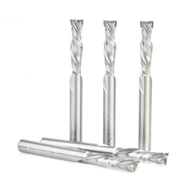 Amana Tool 46350-5, 5-Pack CNC SC Mortise Compression Spiral 1/4 D x 1 CH x 1/4 SHK x 2-1/2 Inch Long 2 Flute Router Bits