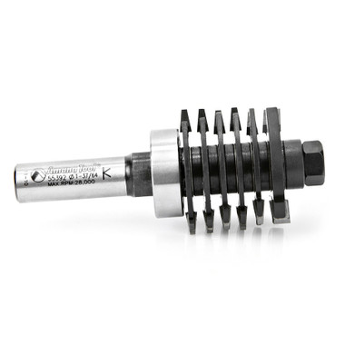 Amana Tool 55392 Carbide Tipped Finger Joint Assembly 1-9/16 D x 1-3/8 CH x 1/2 Inch SHK w/ Upper Ball Bearing Router Bit