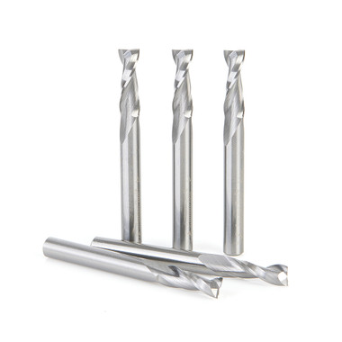 Amana Tool 46102-5, 5-Pack SC Spiral Plunge 1/4 D x 3/4 CH x 1/4 SHK x 2-1/2 Inch Long 2 Flute Up-Cut Router Bits