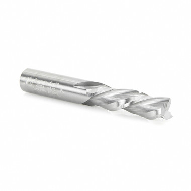 Amana Tool 46234 CNC SC Finisher Fresa en espiral de 1/2 D x 1-5/8 CH x 1/2 SHK x 3-1/2 Pulgadas de largo 3 canales de corte descendente con rompevirutas