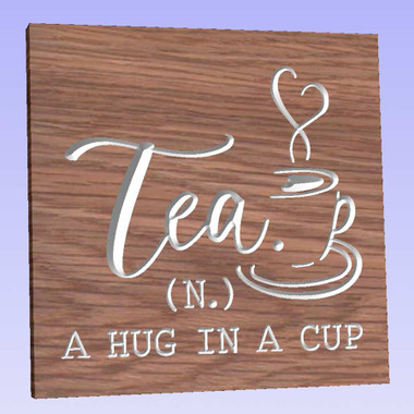 Set of Two CNC Plans - Tea and Coffee Signs, Downloadable and Customizable