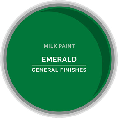 General Finishes Water Based Milk Paint, Emerald, 1 Pint