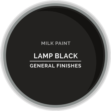 General Finishes Water Based Milk Paint, Lamp Black, 1 Pint