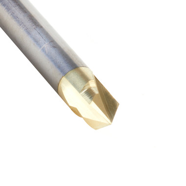 Amana Tool 45626-Z Zero-Point Solid Carbide V Groove 90 Deg x 1/4 D x 1/4CH x 1/4 Inch SHK ZrN Coated Router Bit