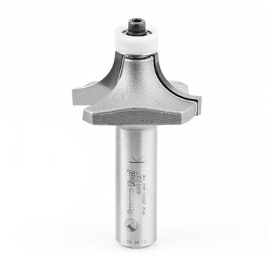 Amana Tool 57139 Punta de carburo para redondear esquinas con guía Ultra-Glide BB Superficie sólida 1-1/2 D x 3/4 CH x 1/2 R x 1/2 pulgada SHK Broca para fresadora