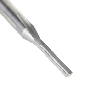 43531 Solid Carbide Single O Flute Straight Grind Aluminum Cutting 1/8 Dia x 13/16 x 1/4 Inch Shank