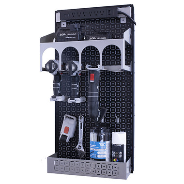 OmniWall Power Tool Kit- Panel Color: Black Accessory Color: Silver