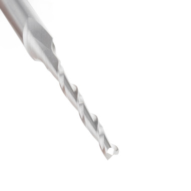 Amana Tool 48442 Fresa de metal duro para corte de espuma en espiral de 3mm D x 28mm CH x 6mm SHK x 64mm de longitud de fondo plano