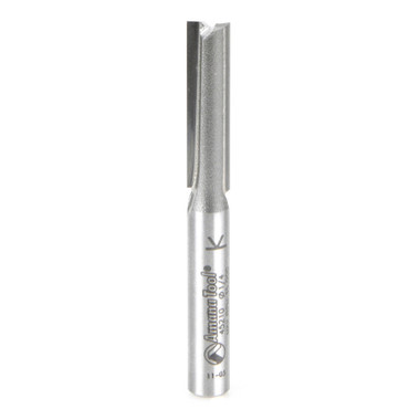 Amana Tool 45210 Carbide Tipped Straight Plunge High Production 1/4 D x 1 CH x 1/4 SHK x 2-1/4 Inch Long Router Bit