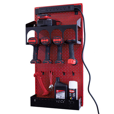 OmniWall Power Tool Kit- Panel Color: Red Accessory Color: Black