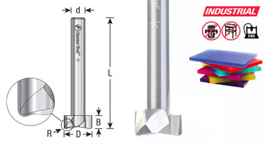 Vollhartmetall-Kunststoff mit hochpolierter Oberfläche CNC-Abflachung Up-Cut Router Bits