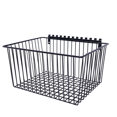 OmniWall Large Wire Basket (16" x 8" x 12")-Black