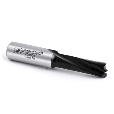 Amana Tool 205008 Carbide Tipped Brad Point Boring Bit R/H 8mm D x 57mm Long x 10mm SHK High Performance Ditec