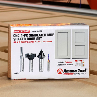 イ・マナ AMS-262 4-Pc CNC Solid and Insert Carbide Simulated MDF