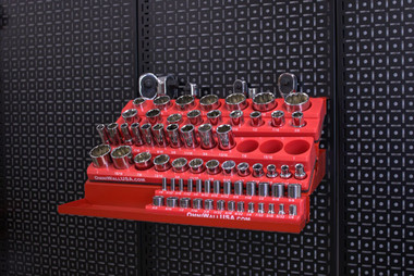 OmniWall Socket Ratchet & Extension Shelf Kit: Shelf Color Red Red SAE Socket Molds