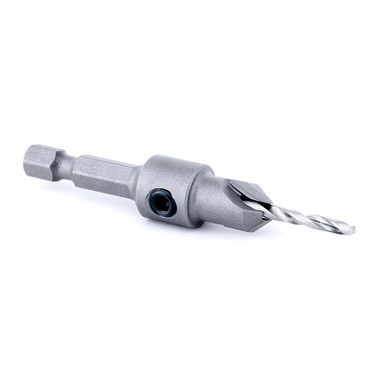 Amana Tool 55264 Carbide Tipped Countersink 3/8 D x 49 Deg x 1/4 Quick Release Hex SHK for Wood Screw #8