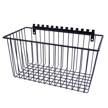 OmniWall Medium Wire Basket (16" X 8" X 8")-Black