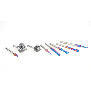 8-teiliges Universal-CNC-Fräser-Bit-Set im stapelbaren Kunststoffkoffer, 6-mm-Schaft ToolsToday-Bits