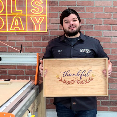 Thankful Serving Tray CNC Plans, Downloadable and Customizable