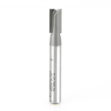 Amana Tool 45204 Carbide Tipped Straight Plunge High Production 1/4 D x 1/2 CH x 1/4 SHK x 2 Inch Long Router Bit