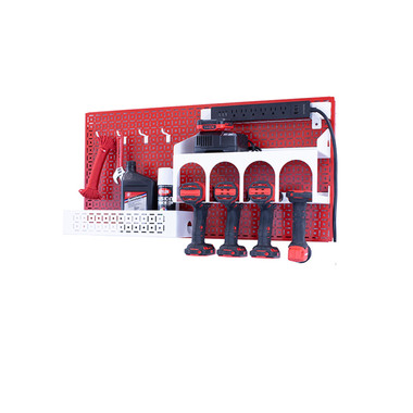 OmniWall Horizontal Power Tool Kit- Panel Color: Red Accessory Color: White