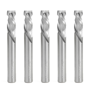 Amana Tool 46171-5, 5-Pack CNC Solid Carbide Compression Spiral 3/8 D x 7/8 CH x 3/8 SHK x 3 Inch Long Router Bits