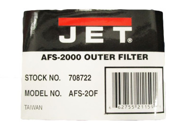 Jet 708722 Replacement Electrostatic Outer Filter for AFS-2000 Air Filtration Systems