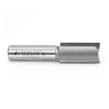 Amana Tool 45436 Carbide Tipped Straight Plunge High Production 11/16 D x 1-1/4 CH x 1/2 SHK x 2-7/8 Inch Long Router Bit
