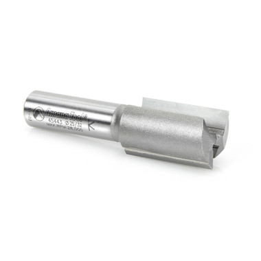 Amana Tool 45443 Carbide Tipped Straight Plunge High Production 25/32 D x 1-1/4 CH x 1/2 SHK x 2-7/8 Inch Long Router Bit