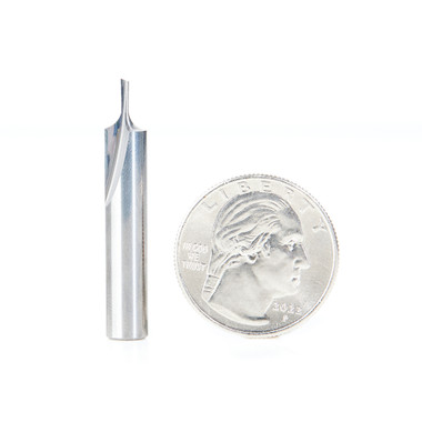 43509 Fresa recta de metal duro de un solo filo de 1/16 de diámetro x 3/16 x 1/4 pulgadas de mango