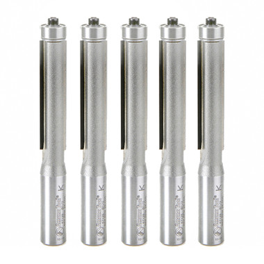 Flush Trim Router Bits - Single Flute, 2 Flute & Extra Long 2 Flute w/ Lower Ball Bearing