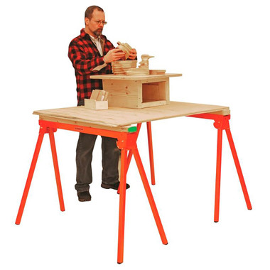 Bora PM-3300T Steel Heavy-Duty Folder Sawhorse (2 Pack)